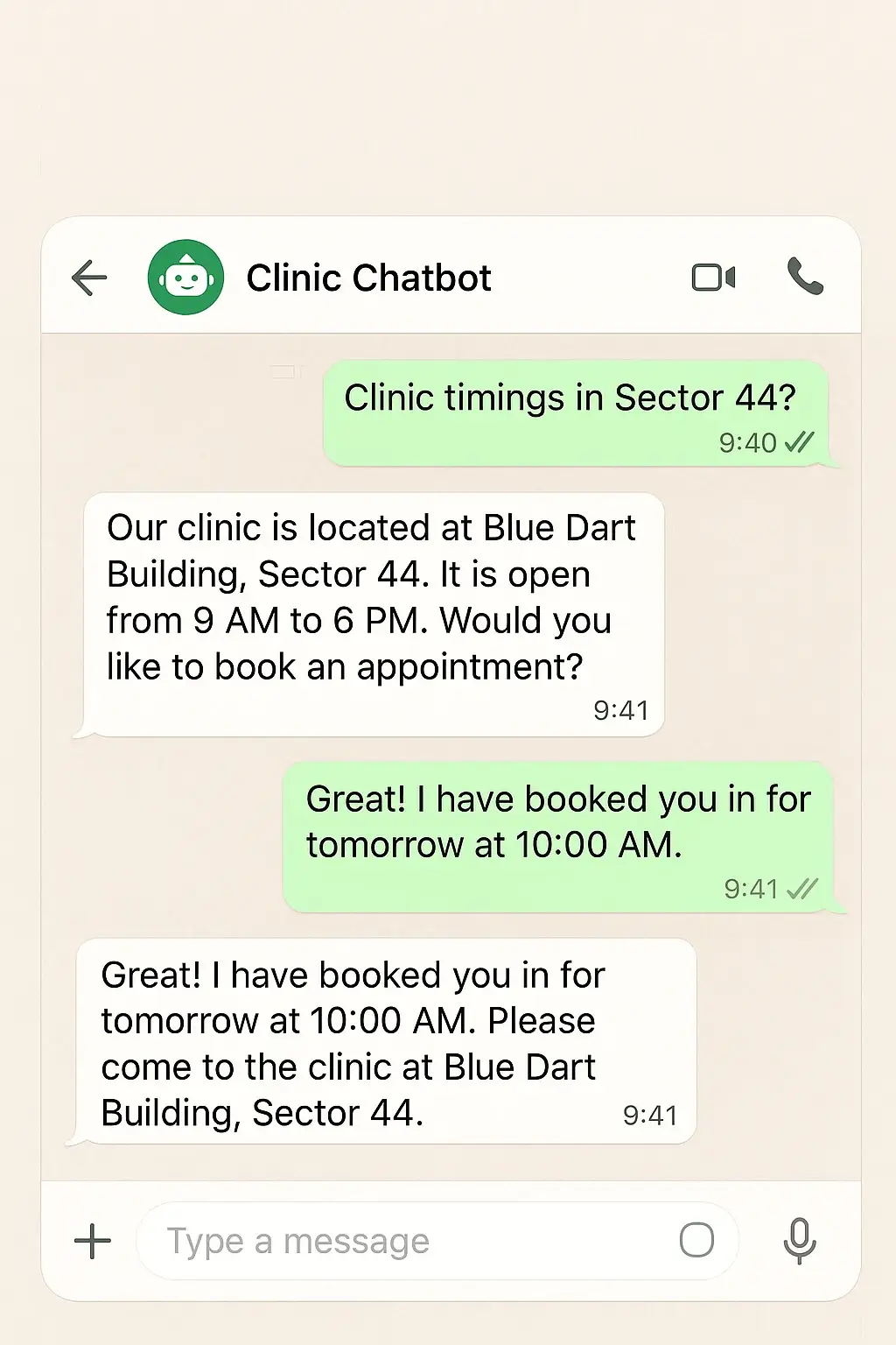 UX design tips for clinic chatbots