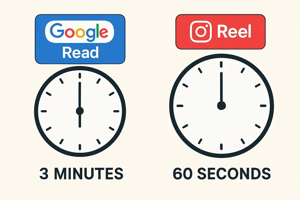 Content Types on Google vs Instagram for Doctors