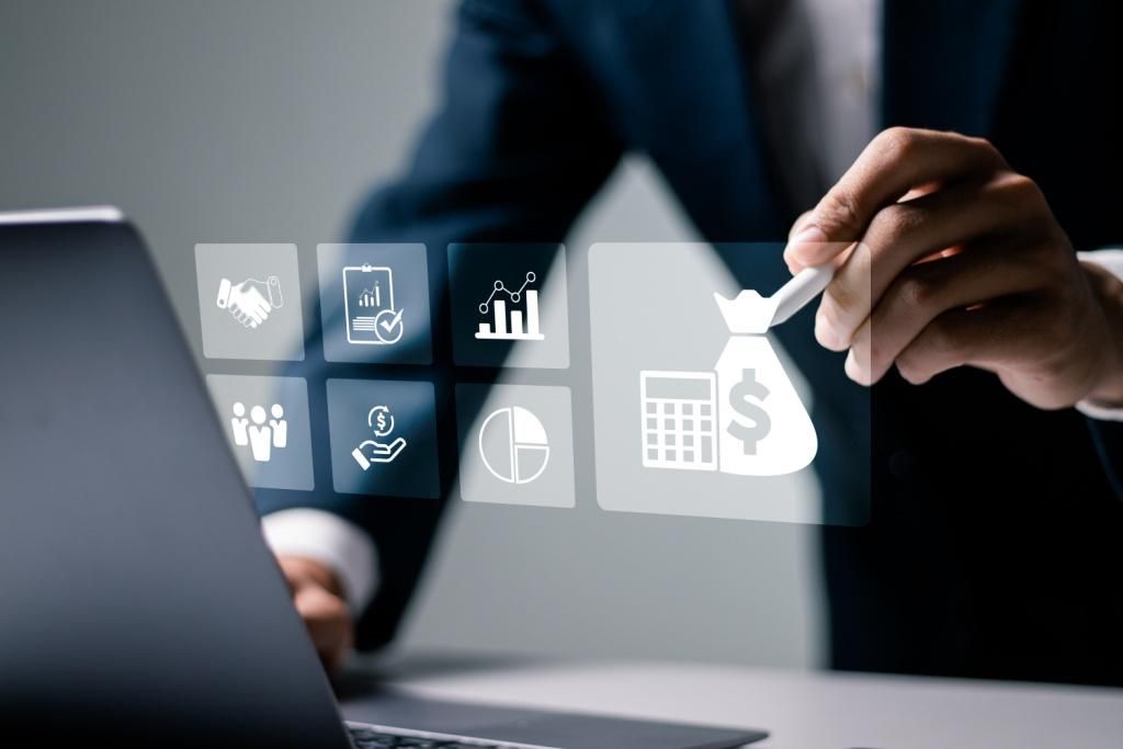 Expense management software and business finance automation dashboard