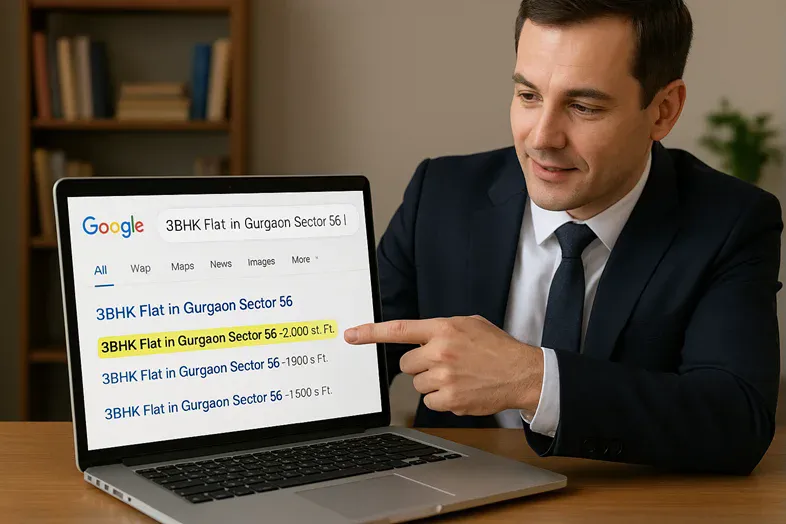 Gurgaon real estate keyword research analysis