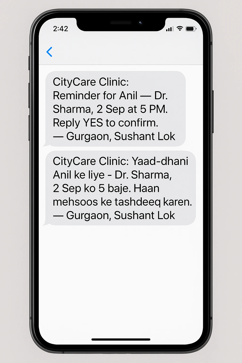 Doctors Sending SMS Reminders for appointment