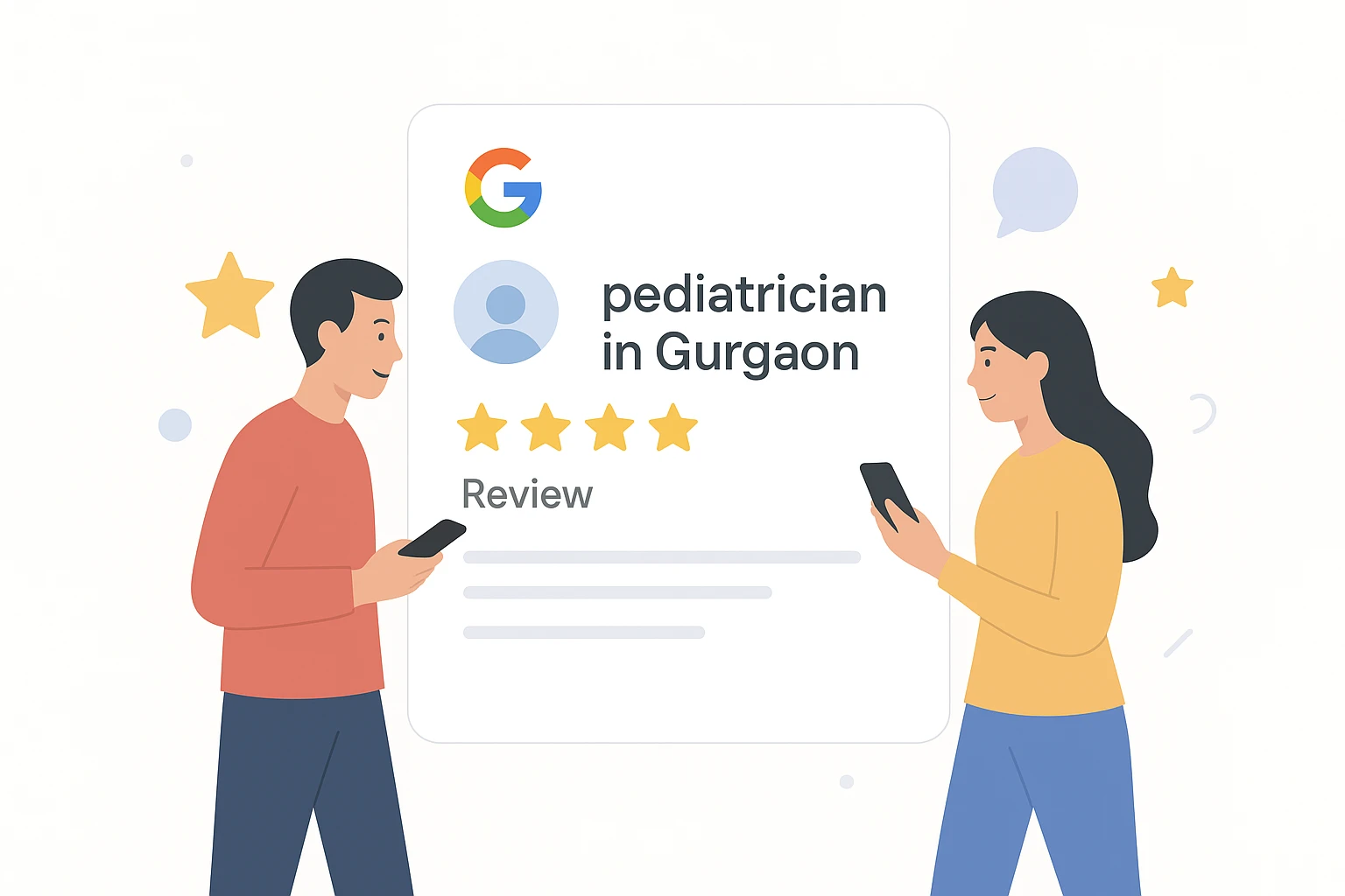 Patient reviews for pediatric clinics