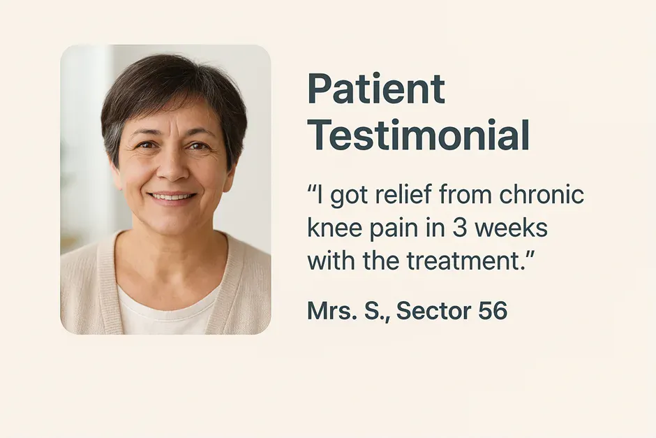 Patient testimonial representation