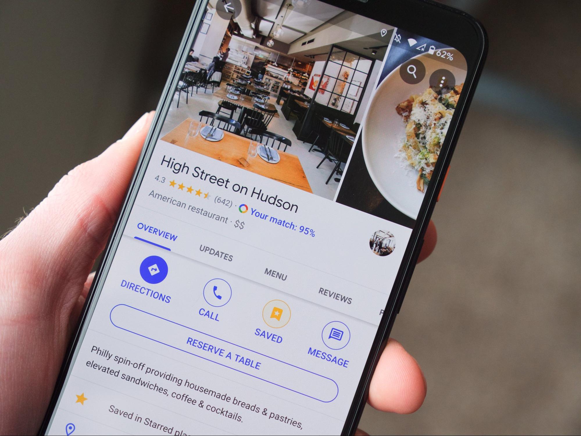 Google Local 3 Pack example for restaurants in The Woodlands