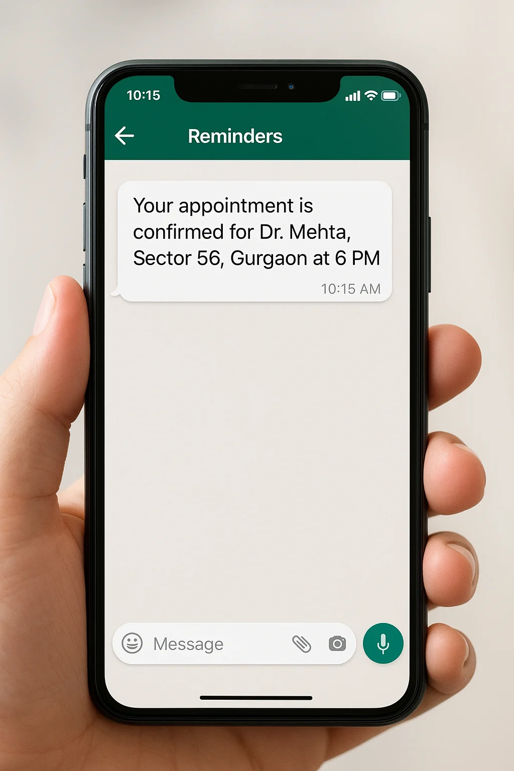 Doctor appointment whatapp reminders