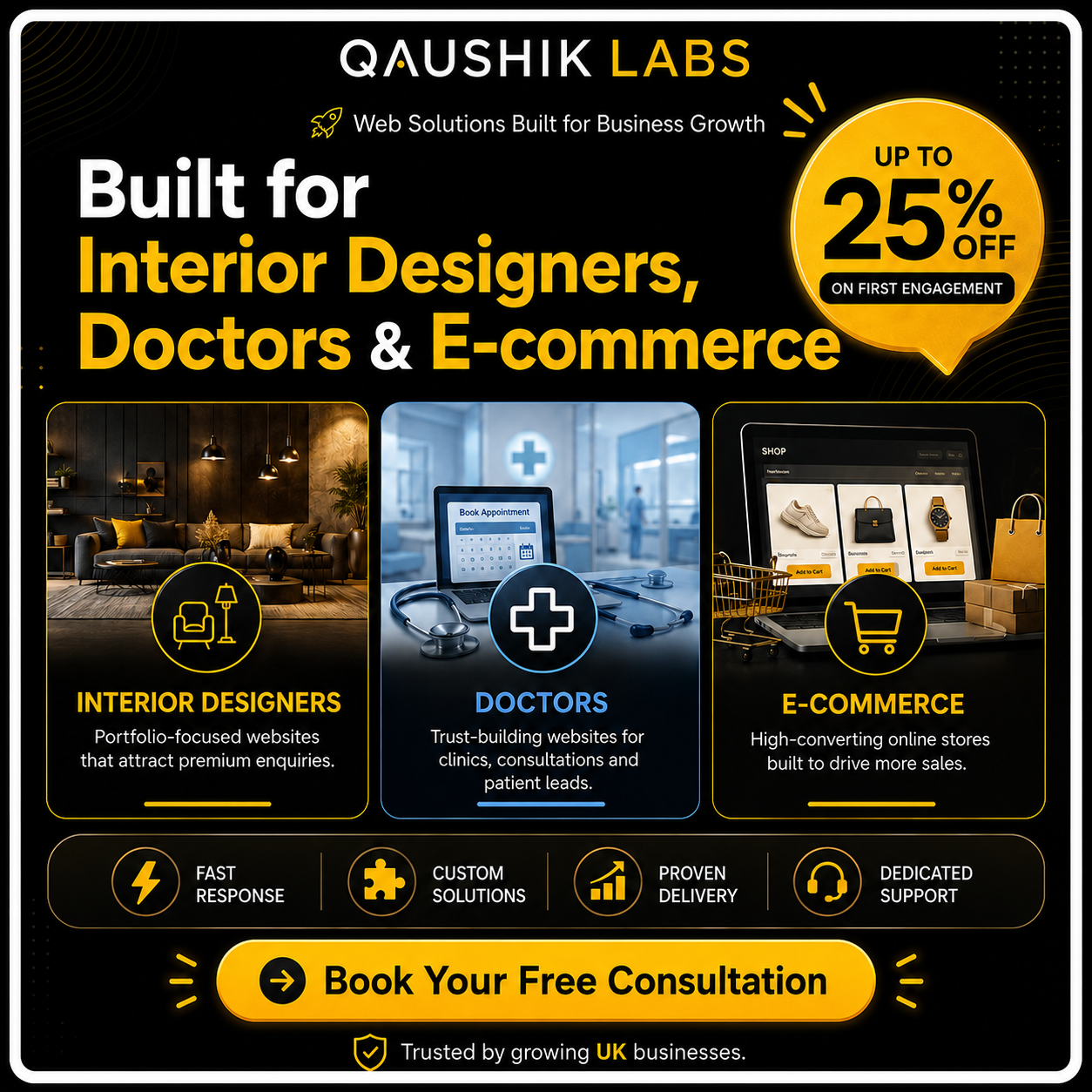 Qaushik Labs Digital Marketing and Web Development Popup Offer