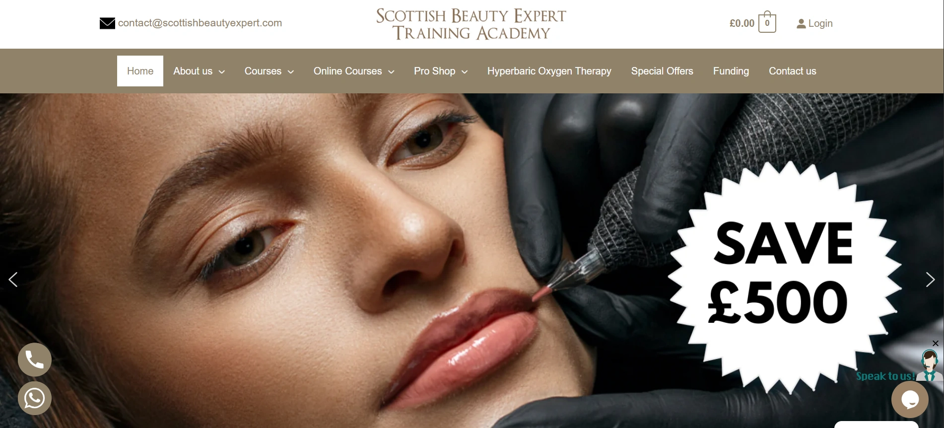 Scottish Beauty Expert website homepage preview
