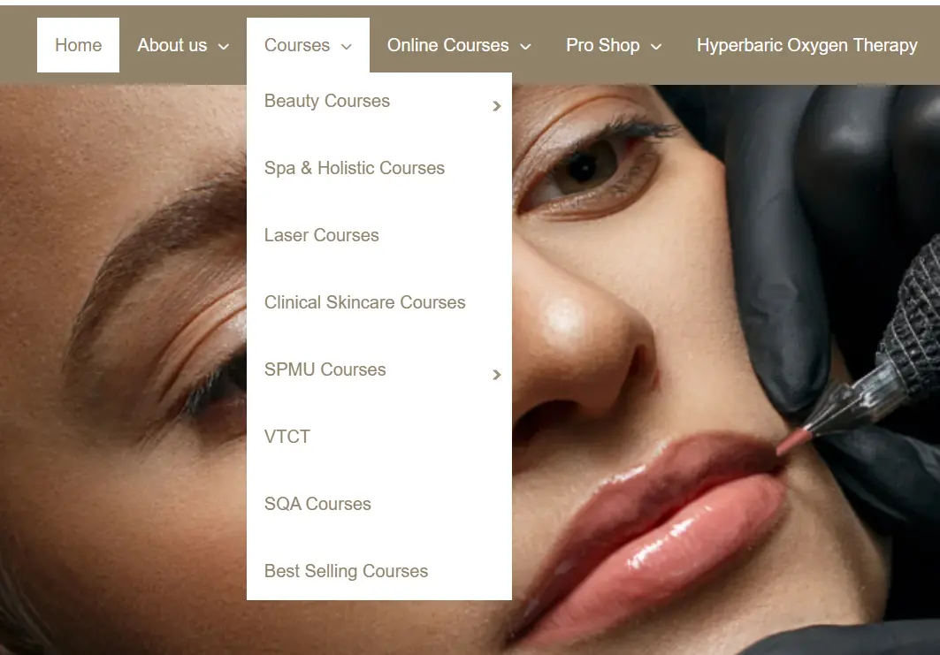 Courses or category structure screenshot showing organized WooCommerce course categories and navigation