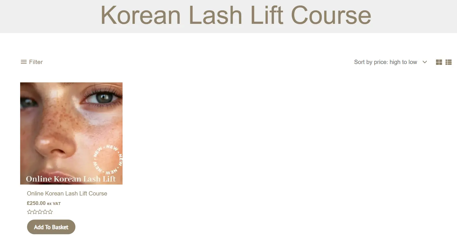 Screenshot of a newly created course or product page showing clean structure, key details, and clear call-to-action