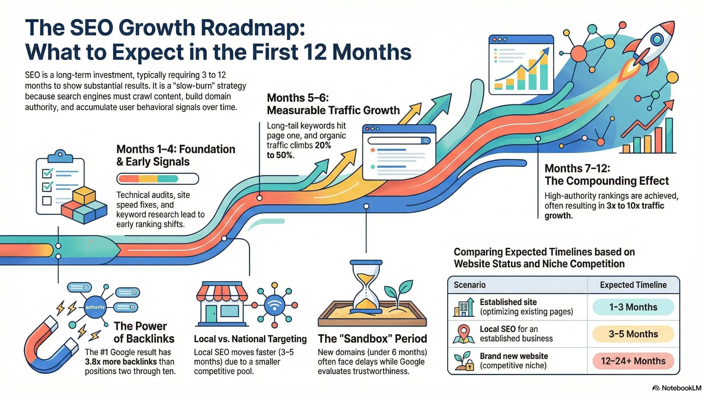 SEO timeline overview