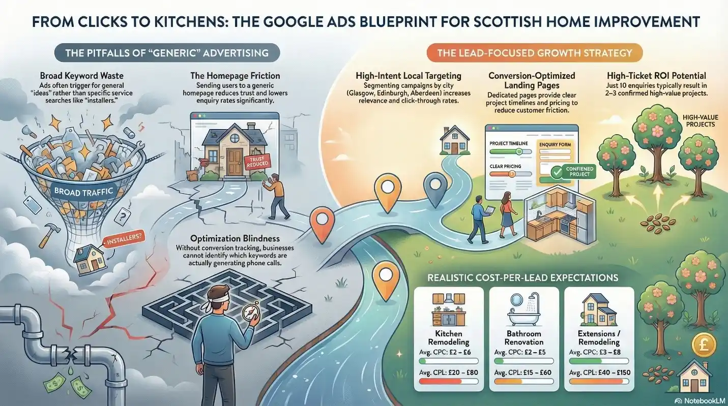 Google Ads for Home Improvement Companies in Scotland