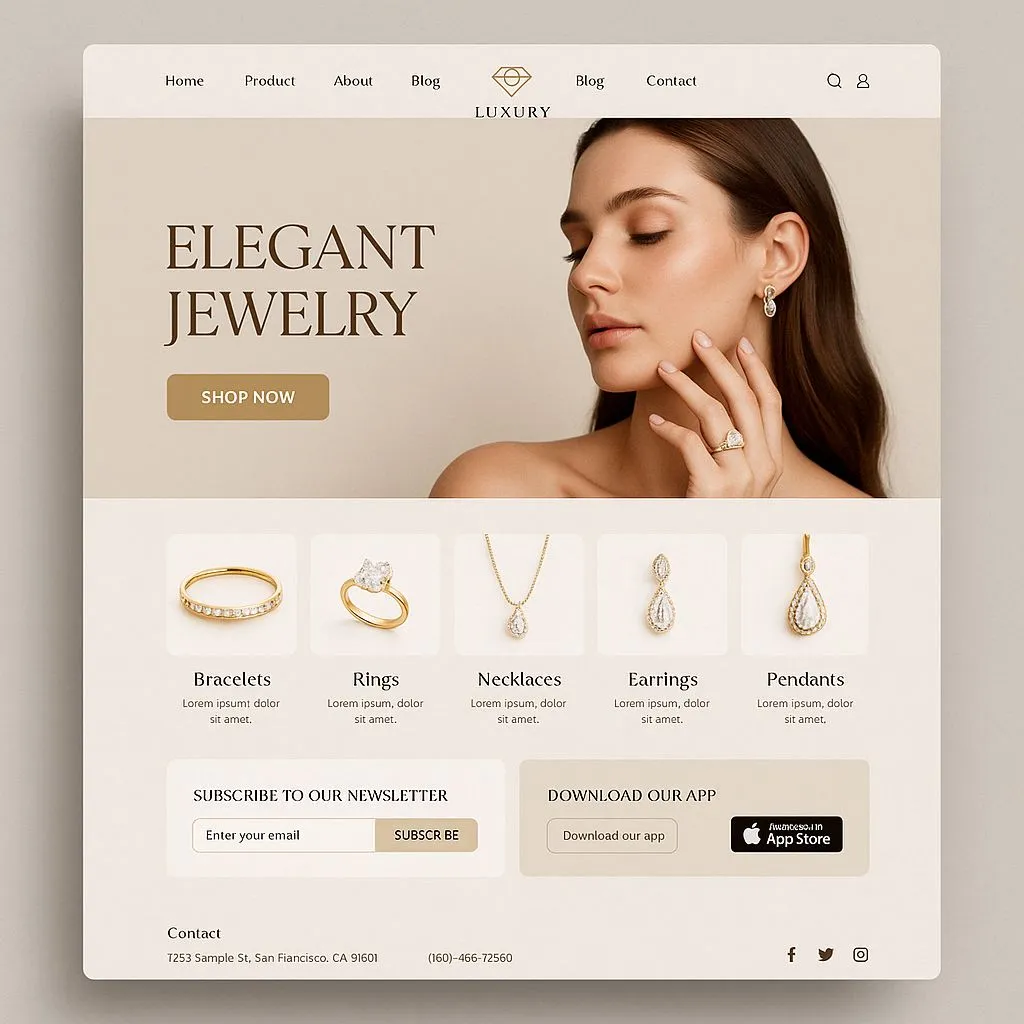 eCommerce website dashboard