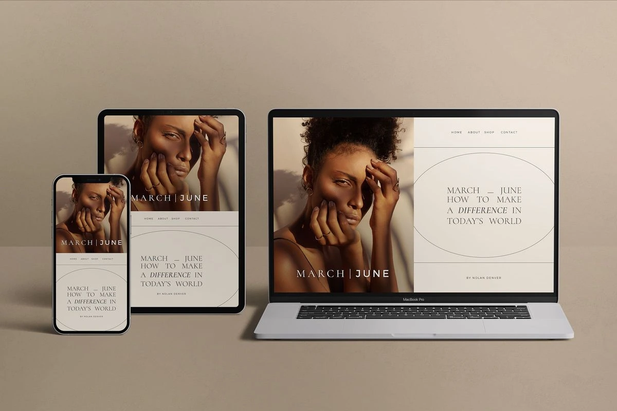 Custom website design workspace